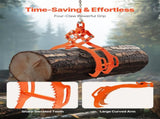 36in Log Lifting Tongs, 4-Claw Log Tongs, Heavy Duty Steel Log Grapple, 3300LBS Lifting Capacity, V952-YMBYQ36YC4ZKU86RSV0