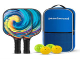 PS Series Colorful Textured Fiberglass Pickleball Paddles Set with 2 Rackets, 4 Balls and Portable V888-ELOSUNG55145-3
