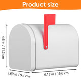 2pcs White Tinplate Mailbox Decorative Box for Desk Organization V1370-AZ4-16510