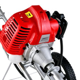 Giantz 52cc Petrol Brush Cutter Whipper Saw Trimmer 2 Stroke 3-in-1 Wheel CSAW-WHEEL-SXTO-N-OV-RD