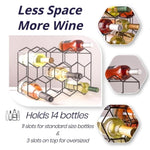 14 Bottle Freestanding Modern Metal Countertop Wine Rack Countertop V178-36083