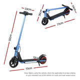 Electric Scooter 130W 16KM/H LED Light Folding Portable Riding Commuter Blue ESC-S32-6-BL