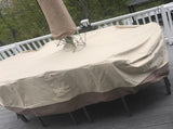 Patio Table & Chair Cover with Umbrella Hole Water-Resistant Outdoor Furniture Cover for V1107-CS-HWZYZ