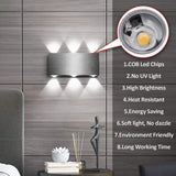 LED Wall Light 18W Indoor Square Aluminum Up Down Lamp Cool White for Bedroom Office Hallway V1237-ZY-522-0062