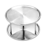 two Tier Stainless Steel Lazy Susan Turntable Rotating Spice Storage Organizer For Kitchen Counter V1369-AZ3-W-14872
