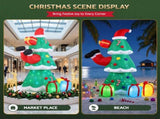 Jingle Jollys Christmas Inflatable Santa Tree 2.5M Height Flashing Light Decorations Illuminated XMAS-INF-TREE-8FT