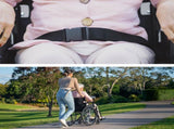 Equipmed 24 Inch Folding Bariatric Wheelchair, XL Wide Design, 136kg Capacity, Park Brakes, V219-HELWLCEQS24A