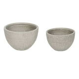 Set 2 Nested Subtle Textured Planter 37cm, 24cm V637-91239PLN