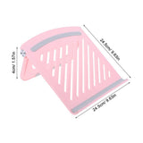 Foldable Pink Laptop Riser with Adjustable Height and Ventilated Panel V1369-AZ3-W-19113