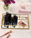 Tray Gold Mirror Decorative for Storage Jewelry and Makeup accessories V178-12580
