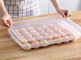 Portable Egg Storage Box 34 Grids Plastic Egg Storage Carrier with Handle for Kitchen Refrigerator V1294-YM0901-3117240151711