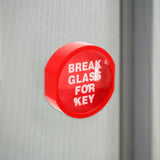 Emergency Door Box Set in Red Plastic with Glass for Secure Storage, 4 Pieces V1369-AZ3-W-15674