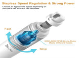 Rechargeable Pet Nail Grinder with Quiet Motor and LED Lights- USB Charging, Two-Speed Settings V888-ELOSUNG10167
