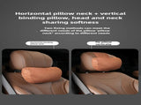 Brown Luxury Eco-Friendly Suede Car Headrest and Lumbar Cushion Set Ergonomic Support, All-Season V888-ELOSUNG17204