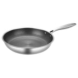 Stainless Steel Frying Pan with Honeycomb , Nonstick and Steak Skillet for Kitchen Cooking V1192-AZ-W-21024