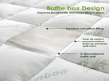 Bamboo Pillowtop Mattress Topper Luxury Bedding Mat Pad Protector Cover King Single 108 x 203 cm V201-W12782545