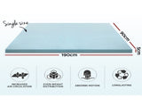 Giselle Bedding Memory Foam Mattress Topper Cool Gel 5cm Single MATTRESS-TOP-C-GEL-5-S