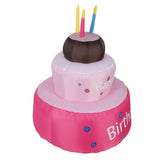 Inflatable Happy Birthday Cake with Candle IP44 Waterproof Birthday Blow Up Yard Decoration with LED V1294-YM0901-3115240031511