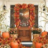 2M Artificial Fall Maple Leaf Garland V728-1005007243935153-I