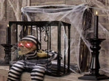 Animated Halloween Decorations with Infrared Sensor, Skull Prisoner Screaming Sound Effects V1107-129-45301