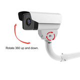 White Aluminum Alloy Adjustable Security Camera Mount Bracket with Integrated Cable Management Tube V1192-AZ-W-22659