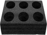 Petluno 6 Holes Takeout Beverage Cup Trays, Hot Cold Drinks Fixing Holders, Foam Coffee Carrier, V1259-DP01-A-1763