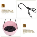 Pink Self-Watering Hanging Planter with Drainage for Indoors Outdoors V1192-AZ-W-32907