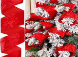 10 Yards Red Velvet Ribbon Christmas Wired Ribbon for Christmas Tree Wreath Bow Craft Gift Wrapping, V1237-ZY00B0FGV3VYYP