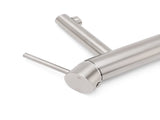 Brushed Nickel Basic Round Bathroom Basin Mixer Laundry Vanity Sink Faucet Tap V1233-KPL101N