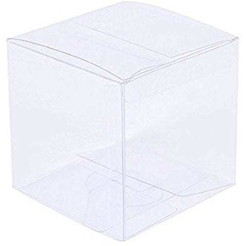 50 Pack of 9cm Sqaured Cube Gift - Product Showcase Clear Plastic Shop Display Storage Packaging V382-50PVC9X9X9