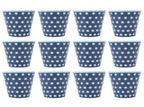 12Pcs Milk Cup AntiScalding Melamine BlueDots Pattern Drinkware Kit for Home Restaurant V1294-YM0901-3118210153111