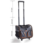 Pet Trolley Dog Cat Puppy Travel Wheeled Cart Portable Foldable Carrier Orange V238-SUPDZ-32884021428304