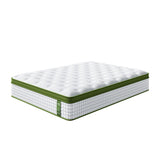 BedStory 34cm Queen Latex Hybrid Mattress Medium Firm - 5 Zone Pocket Spring Bed for Pressure Relief XFGH-MA-I-PC-34-Q-GY