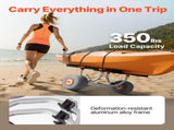 Kayak Cart, 158.8 kg Load Capacity, Kayak Trolley with 30.5 cm Inflatable PU Tires & 2 Straps, V952-SPSPHTTC13INFQKUY001V0
