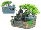 Tabletop Fountain Small Rockery Waterwheel Desktop Fish Container Indoor Fengshui Decor V1294-YM0901-3111200203511