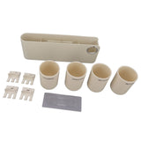 Toothbrush Holder Wall Mounted Multi Functional Toothbrush Toothpaste Dispenser for Bathroom 4 Cup V1294-YM0901-3112230055913