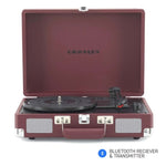 Crosley Cruiser Plus Bluetooth Turntable 3 Speed Burgundy V185-8005FBU4