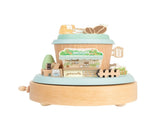 MAOMAO-Music Box Handmade Wooden Ferris Wheel Music Box - Christmas Carousel V888-ELOSUNG33264