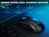 SOLAKAKA SM805 Tri-Mode Lightweight Wireless Gaming Mouse, 24000 DPI with Two Side Buttonsblack V1300-SM805-BLACK