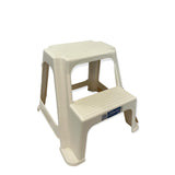 Large Two Step Stool 41cm White Plastic Foot Stairs Step Ladder V238-SUPDZ-39701721808976