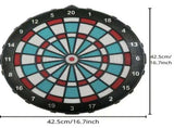 Safe Soft Tip Dartboard Set 16.7" Honeycomb Surface Electronic Plastic Tips Wall Mount Home Party V1232-BP-FB-001