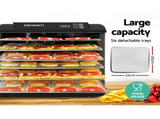 Devanti 6 Trays Food Dehydrator Stainless Steel Tray FD-E-363-ST-BK