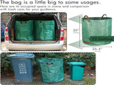 3-Pack 72 Gallon Yard Waste Bags, Reusable Heavy Duty Collapsible Garden Leaf Bags with Plastic V1258-DP02-C-232