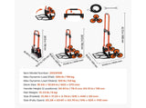 Stair Climbing Cart, 54 kg Stair-Climbing Capacity, Portable Folding Trolley Cart with Telescoping V952-QXTCSPLCHJG23BKCT001V0