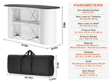 Portable Tradeshow Podium Table, 1300 x 465 x 950 mm, Display Exhibition Counter Stand Booth Fair V952-LSZST20DCSLWFTXVPV0