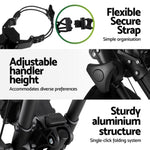 Everfit Golf Buggy Foldable Trolley Golf Cart Wheels Umbrella Bottle Holder GOLF-A-BUGGY-4-BK