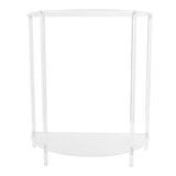Acrylic Side Table Semiellipse 2 Tier Small Nightstand for Living Room Bedroom Bedside Wall V1294-YM0901-3116240035011