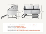 127 cm Dog Grooming Bath Tub Stainless Steel w Stairs Water Filter V952-BXGCWYG50CSL5T18XV0
