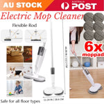 Cordless Electric spin 6Mops Cleaner 5In1 Floor Polisher Sweeper Washer Scrubber V201-CLN0001WH8AU