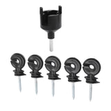 50Pcs Electric Fence Insulator Screw in Insulator Fence Ring Post Wood Post Insulator with Insulator V1294-YM0703-3111230084411